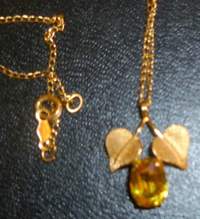 14K Gold Necklace + 14K Gold Pendant