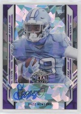 2021 Leaf Metal Draft Portrait Purple Crystals 5/20 Dazz Newsome Auto o1u