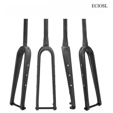 Carbon Fiber Gravel Bike Fork 700C Steerer Tube Open 100mm Gravel Bikes Parts