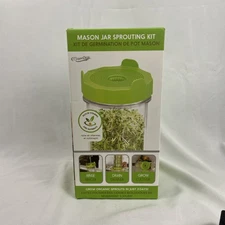 MASONTOPS-SINGLE JAR SPROUTING KIT WITH SEEDS. OPEN BOX NEW