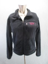 Mountain Hardwear Size L Youth Blk Fleece FullZip Outdoor Hiking Soft Jacket 681