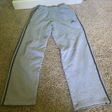 adidas men 3-Stripes Grey Sweat Pants Men s Size Small US Fit Like M