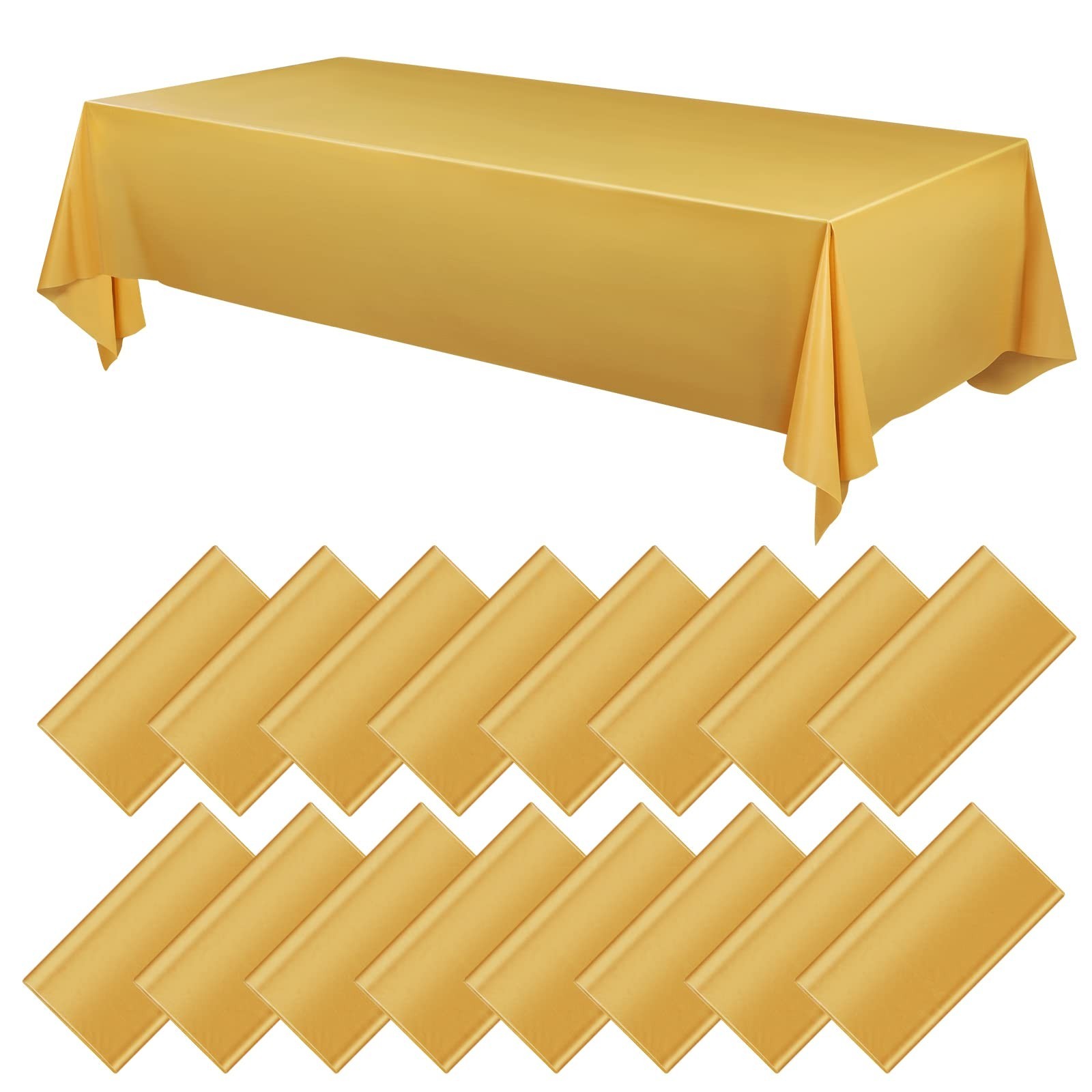 Moukeren 16 Pack Plastic Tablecloths Bulk 54 x 108 Inch Disp