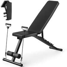 Adjustable Weight Bench for Home Gym, Foldable Workout Bench for Full Body Fi...