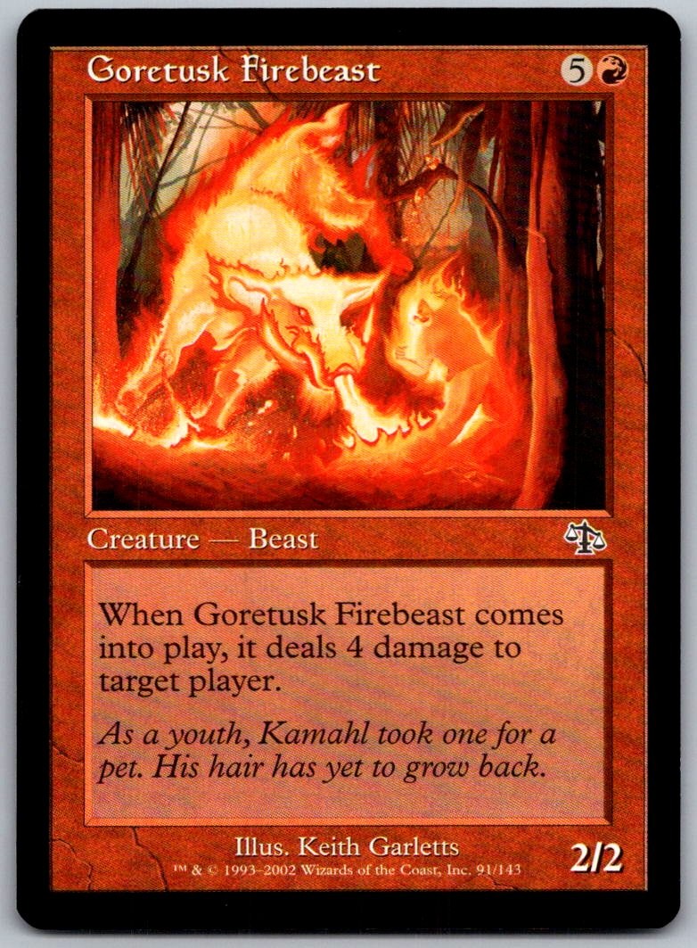 Goretusk Firebeast 91 Common Judgment Magic: The Gathering Lightly Played