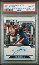 2024  CONTENDERS OPTIC #106 JOE MILTON III VARIATION-AUTOGRAPH-SILVER