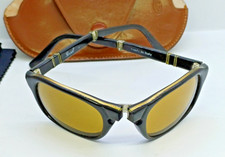 RARE VINTAG PERSOL 813 FOLDING RATTI MEFLECTO SUNGLASSES MENS BLACK ITALY