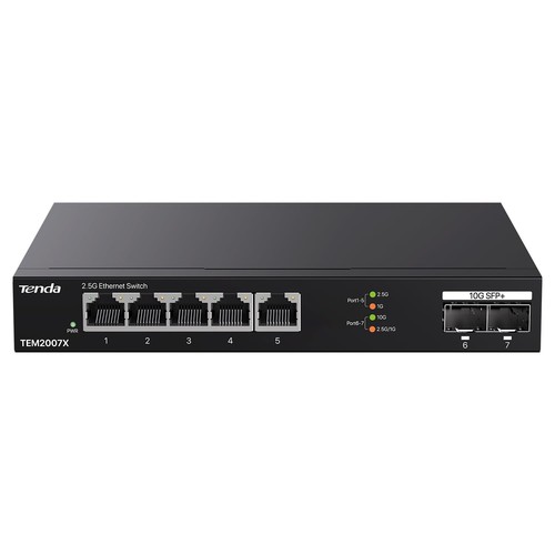 TEM2007X, 5 Port 2.5G Ethernet Switch, Unmanaged 2.5Gb Switch with 5 x 2.5G P... - 第 1/7 張圖片