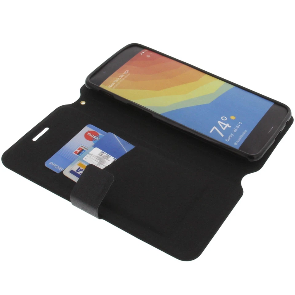 Custodia per OnePlus 5 Telefono Smartphone Stile Libro Protezione Cellulare Nero - Immagine 3 di 4