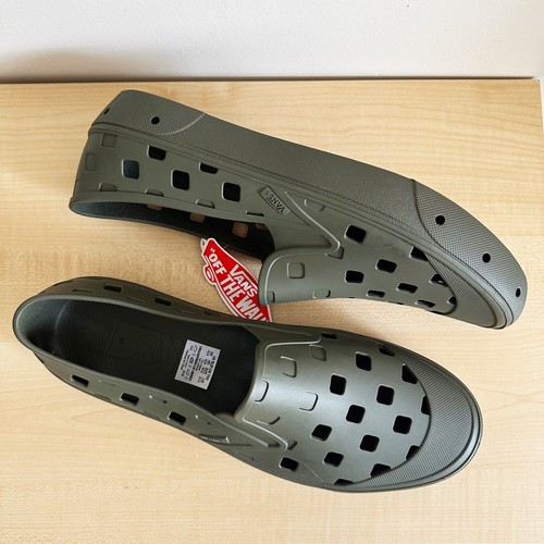 Vans Slip-On TRK Hoja de Uva Verde Ejército Tenis Trek Zapatos sin Cordones Agua Talla 13 - Imagen 7 de 15