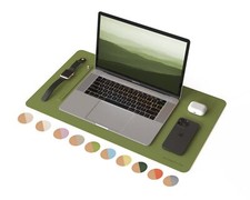 Desk Pad Cork  PU Leather Desk Mat Large Mouse pad Non-Slip Desk Protector a...