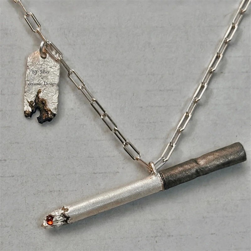 cigarette pendant Personality Cool Cigarette Pendant Necklace Punk Lonely Cigarettes Necklace