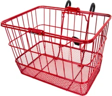 Sunlite Bicycle Front Basket Mesh Lift Off Carrier RED Cruiser Commuter Bike