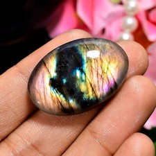 Multi Labradorite Oval Shape Cabochon Loose Gemstone 40 Ct. 32X21X7 mm CG-216