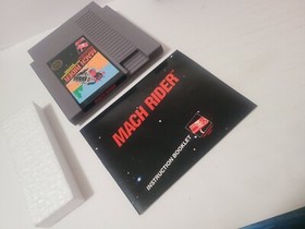 Mach Rider NES Nintendo Complete CIB NEAR MINT Non Rev-A 5 Screw Hangtab! RARE!