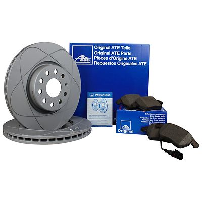 ATE POWER DISC BREMSSCHEIBEN Ø321 + BREMSBELÄGE VORNE AUDI A6 4F C6 04-11 A8 4E