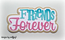 CRAFTECAFE FRIEND KID TITLE paper piecing premade scrapbook page diecut WOLFFEY5