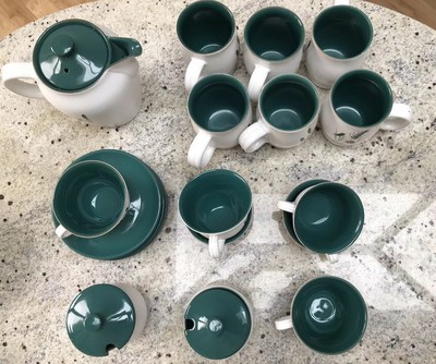 denby tea coffee sugar canisters