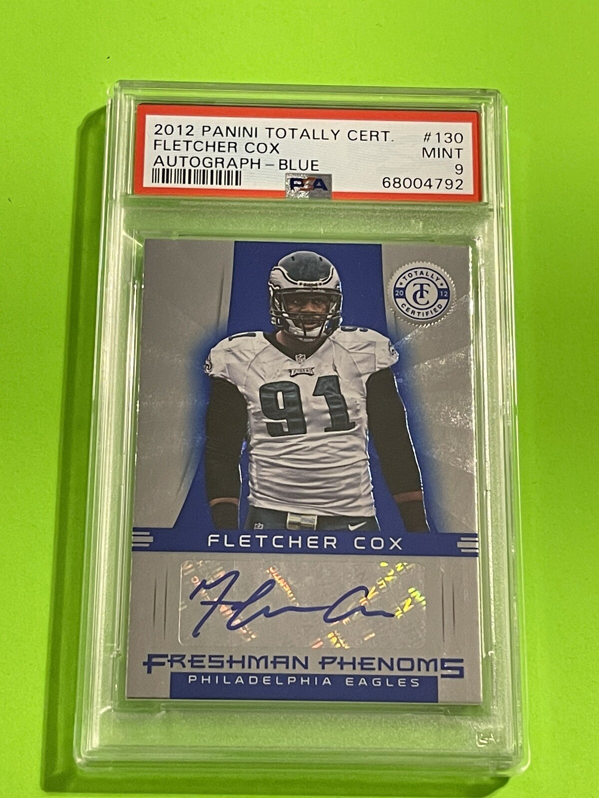 Fletcher Cox Panini Totally Certified #130 Autograph-Blue