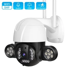 12PCS Floodlights PTZ Wifi Camera AI Human Detection Alarm Wireless IP SmartCam