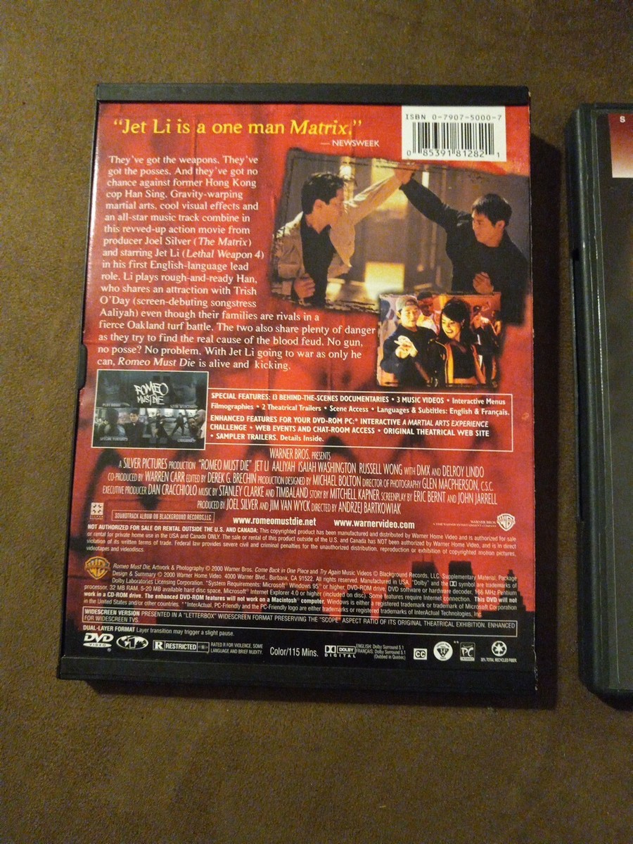 Romeo Must Die (DVD) Jet Li, Aaliyah DMX & Belly DVD DMX