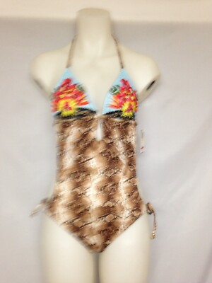 Guess Skinny Reptile Print Monokini #30093 Medium  NWT Multi Retail$89