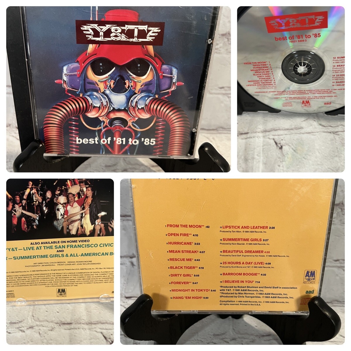 AOR CD Ｙ&Ｔ Y & T BEST OF '81 TO '85 CD 1990 A&M Records 75021530928| eBay