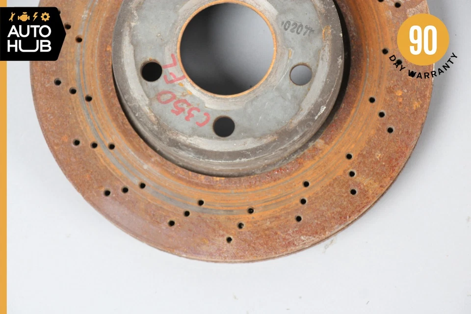 08-14 Juego de rotores de freno delanteros izquierdo y derecho Mercedes W204 C350 C300 OEM Foto 3 de 4