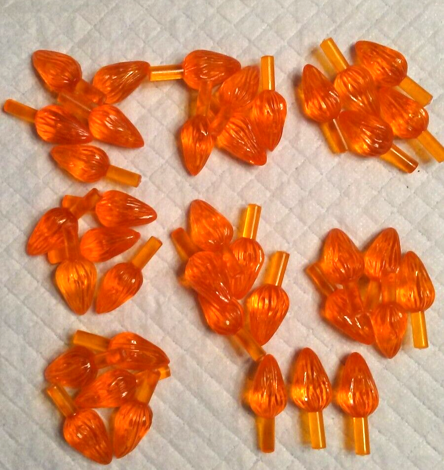 36 ORANGE EXTRA LARGE JUMBO TWIST BULBS Ceramic Christmas Tree Lights
