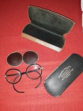 Antique Child Glasses With Sun Glasses Attachment And Case