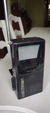 Vintage Sony Watchman Black White Portable TV Model FD-230