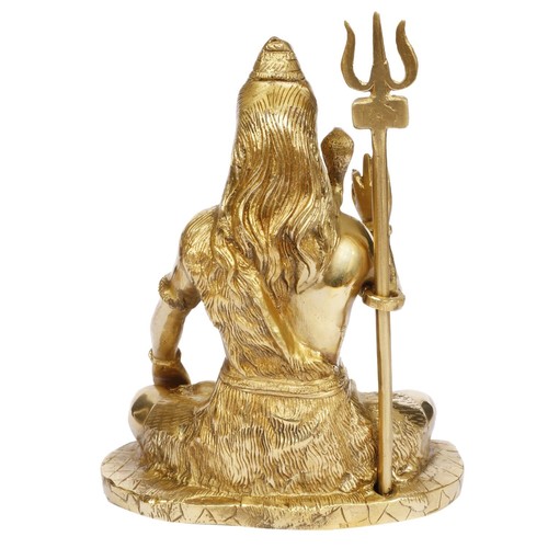 Shiva Statue Brass Mahadev Shiv Shankar Religious Hindu God Idol 10 Inch - Picture 5 of 6