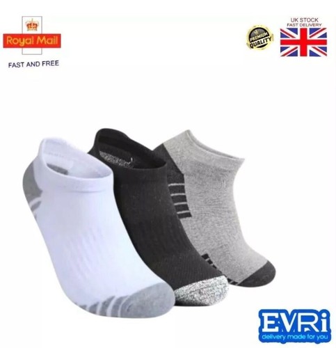 Men stripes Trainer Liner Ankle Socks Invisible Cotton Low Cut Sports Socks Lot - Picture 2 of 30
