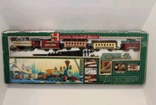 Vintage Holiday Village Train Set New Bright Train Model 174 - Sound Effects