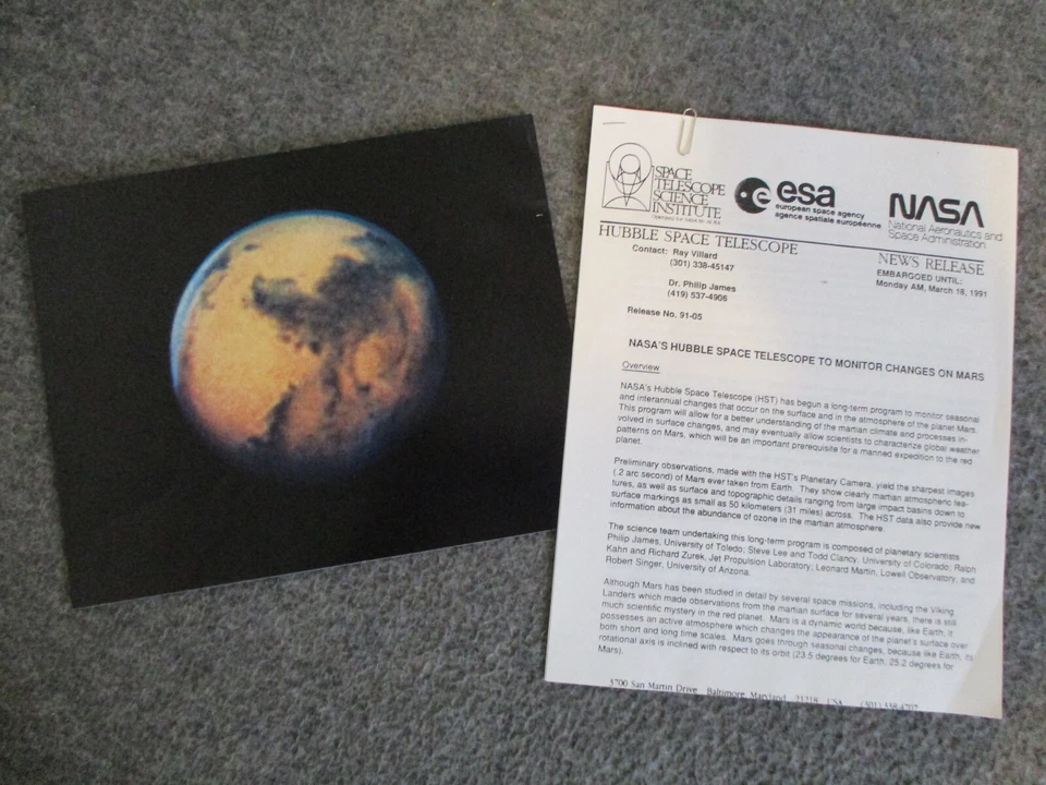 TELESCOPIO ESPACIAL HUBBLE DE LA NASA MSFC ESA de los años 1980-90 primera generación fotos/libros/calcomanías+++ Foto 2 de 4