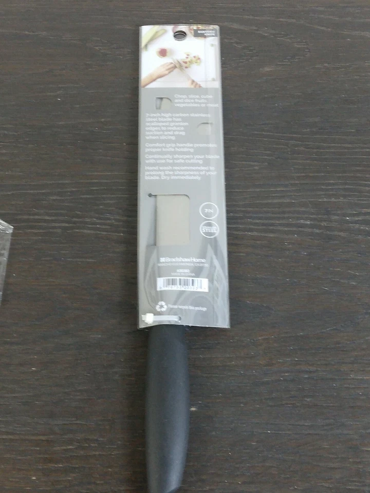 Cuchillo Good Cook 7" Santoku mango negro #20393 nuevo en caja Foto 4 de 4