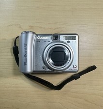 Canon PowerShot A75 3.2MP Digital Camera - Silver For Parts not working repair