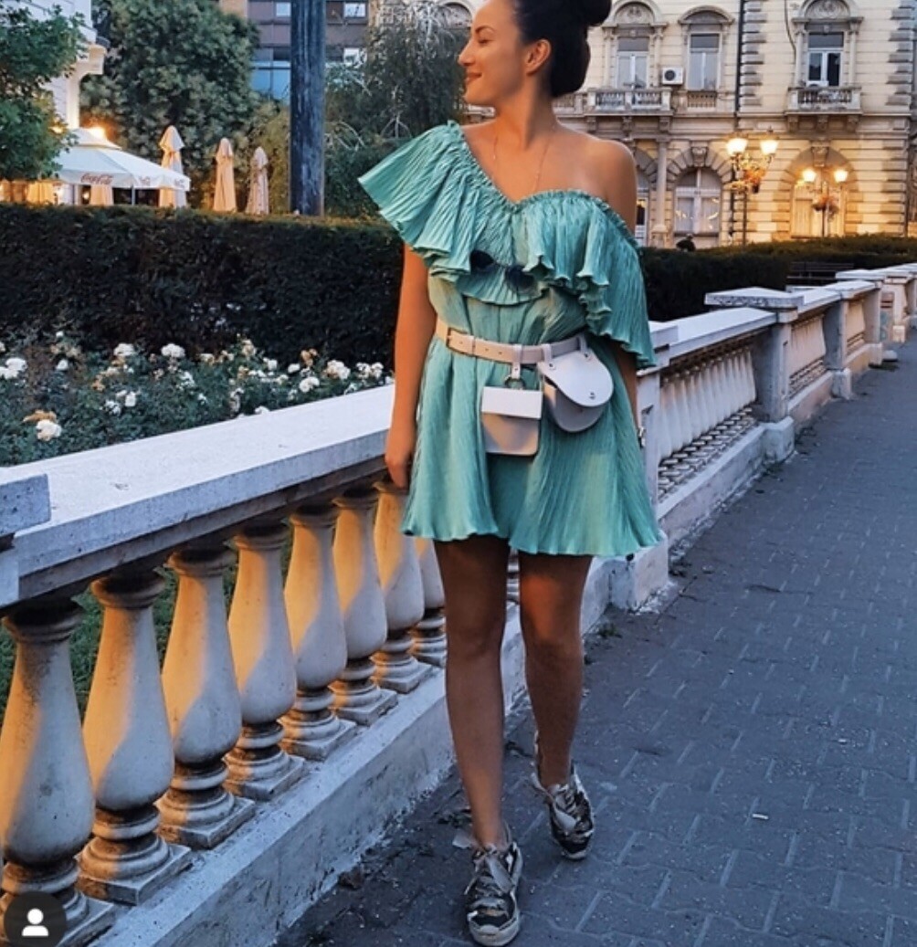 Zara Women Voluminous Pleated Dress Green Blogger Fav 0881 Zara Women Voluminous Pleated Dress Green Blogger Fav 0881