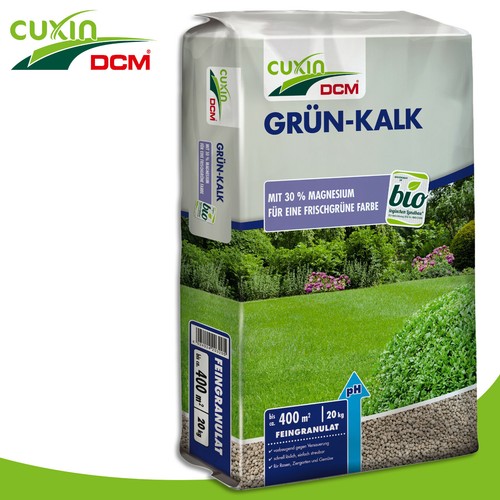 Cuxin Grün Kalk 20 kg Grünkalk Magnesium Granulat Spezialkalk für Rasen