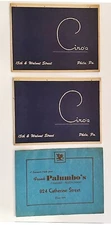 3 Vintage CIRO’S, PALUMBO’S Restaurants Souvenir Photos Philadelphia PA