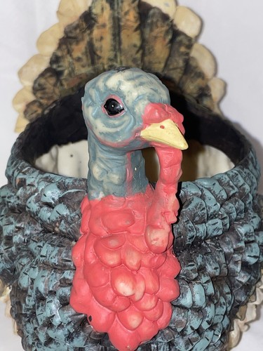 5" Medium Resin Plastic Thanksgiving Turkey Planter Figurine - Bild 5 von 12