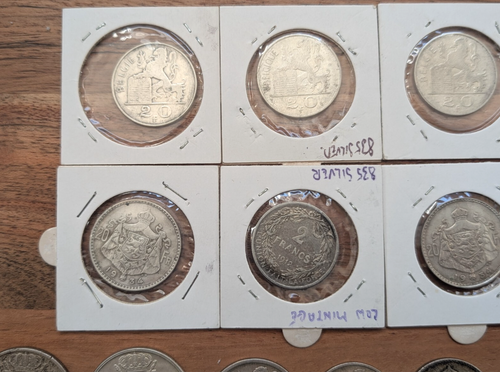 lot of old Belgium silver coins - Belgian silver Francs lot - Picture 8 of 12