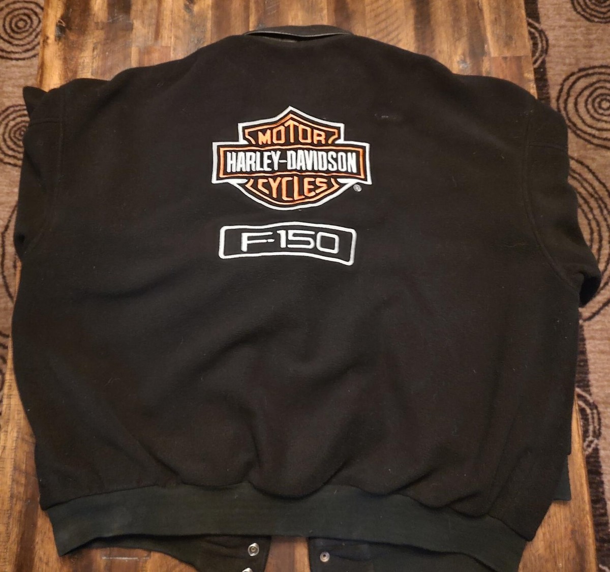 Vintage Harley-Davidson F-150 Black Fleece Jacket Ford Motor Co 
