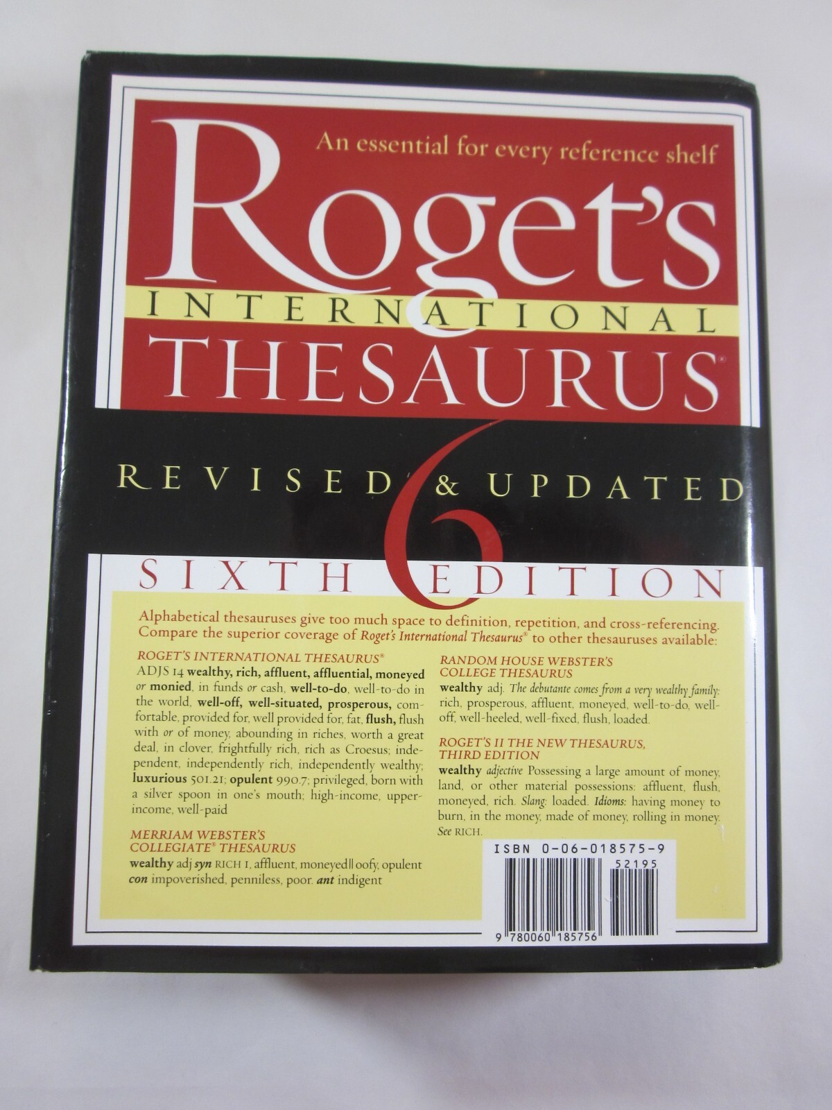 Rogets International Thesaurus Edited by Barbara Ann Kipfer 2001