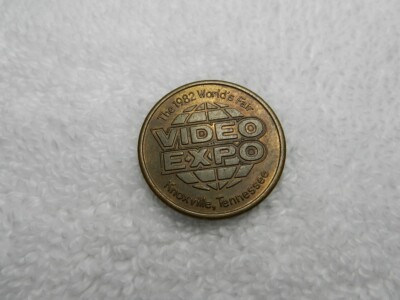 1982 Worlds Fair Video Expo Space Invaders Arcade Promo Coin Token Retro Gaming