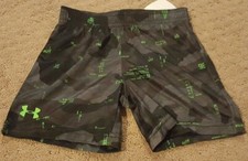 NEW Under Armour Infant Boys Black and Green Shorts Size 24 Months