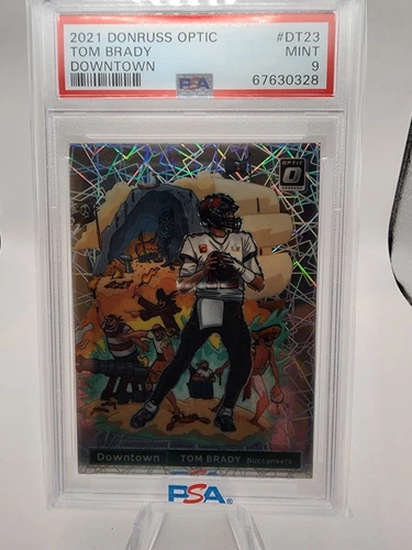 2021 Donruss Optic Downtown Tom Brady Case Hit SSP PSA 9 Buccaneers