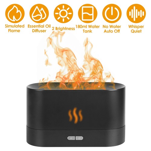 Rechargeable Air Humidifier Essential Oil Aroma Diffuser 3DFlame Mist Home Decor - Picture 20 of 20