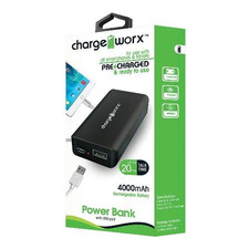 Chargeworx CX6542BK Premium Power Bank, Black Open Box 