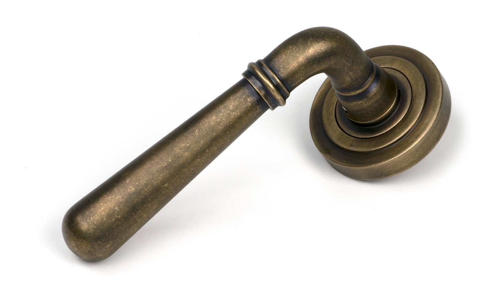 From The Anvil 52438 Burnished Brass Newbury Door Lever (Art Deco)